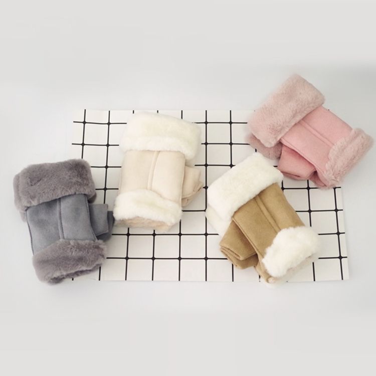 Luvas Metade Femininas De Inverno Quente