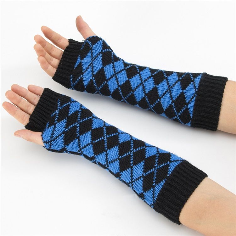 Luvas De Outono Casuais De Acrílico Geométrico Feminino