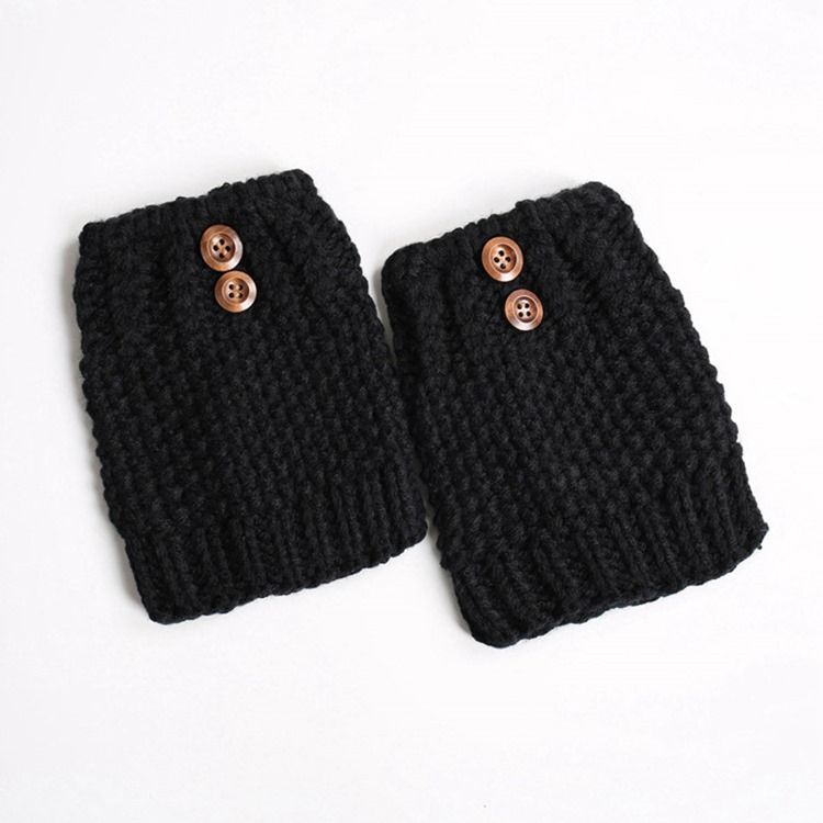 Meias Femininas Pure Color Botas Cuffs