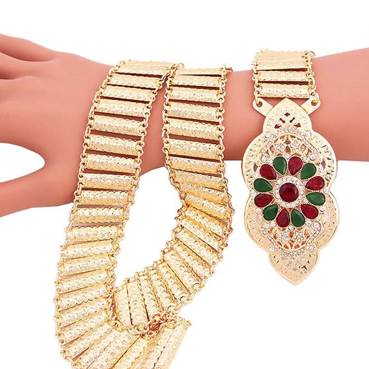 Cintos Femininos De Metal Strass Étnico