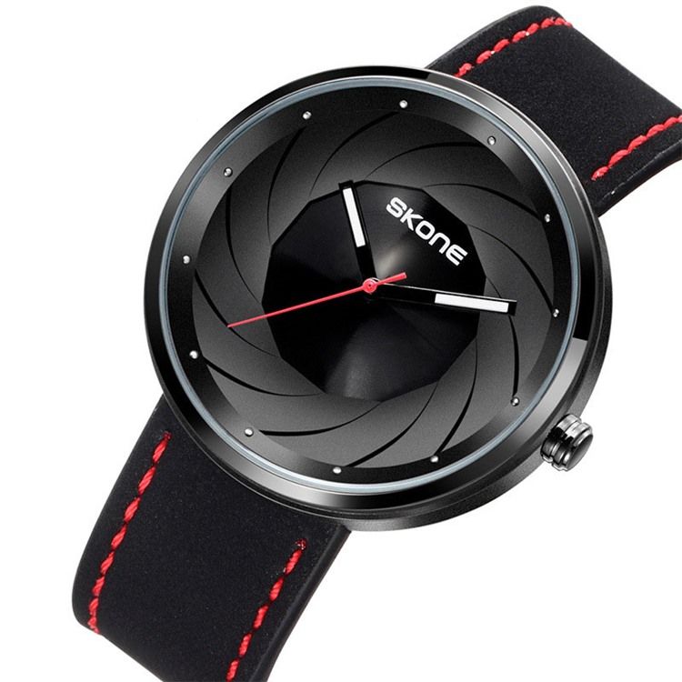 Jyy Criativo Pu Pulseira De Relógio Masculino À Prova D'água