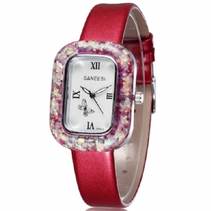 Jyy Square Rome Figures Relógio Feminino Estilo Ol