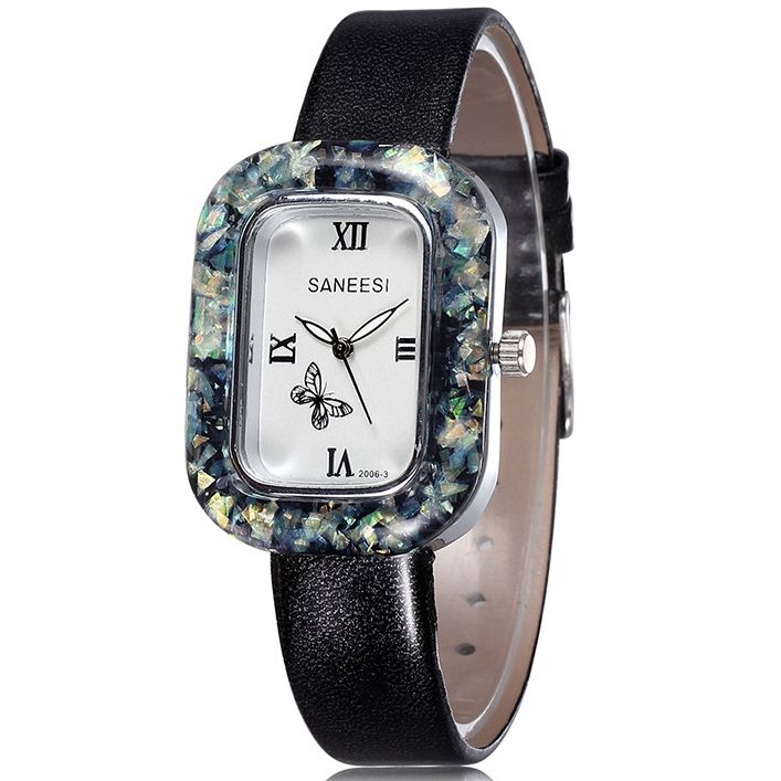 Jyy Square Rome Figures Relógio Feminino Estilo Ol