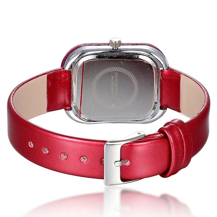 Jyy Square Rome Figures Relógio Feminino Estilo Ol