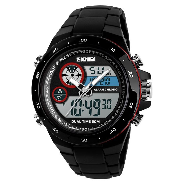 Masculino Masculino Eletrônico Quartz Double Movements Tape Watch