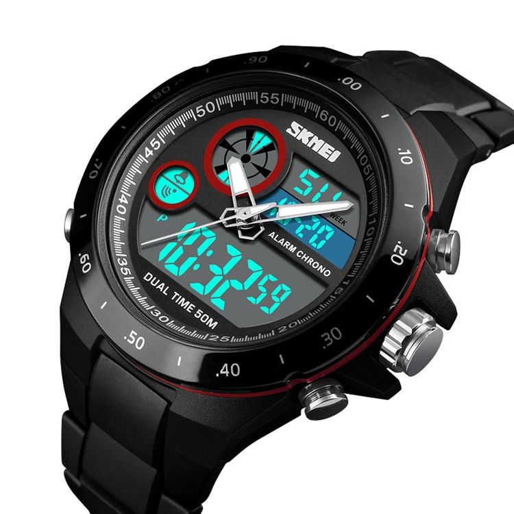 Masculino Masculino Eletrônico Quartz Double Movements Tape Watch