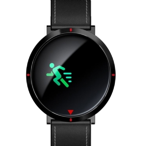 Masculino S2 Tela Colorida Pulseira Inteligente Passo Freqüência Cardíaca Pressão Sangüínea Povement Redondo À Prova D'água Relógio Inteligente Bluetooth