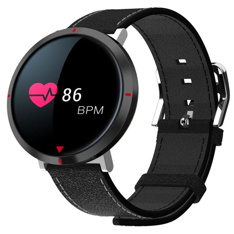 Masculino S2 Tela Colorida Pulseira Inteligente Passo Freqüência Cardíaca Pressão Sangüínea Povement Redondo À Prova D'água Relógio Inteligente Bluetooth