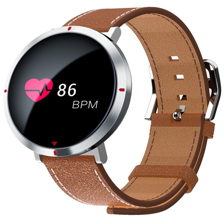 Masculino S2 Tela Colorida Pulseira Inteligente Passo Freqüência Cardíaca Pressão Sangüínea Povement Redondo À Prova D'água Relógio Inteligente Bluetooth