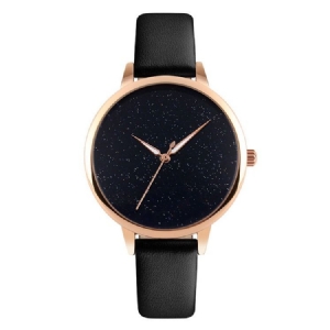 Relógio Feminino Com Pulseira De Couro De Quartzo