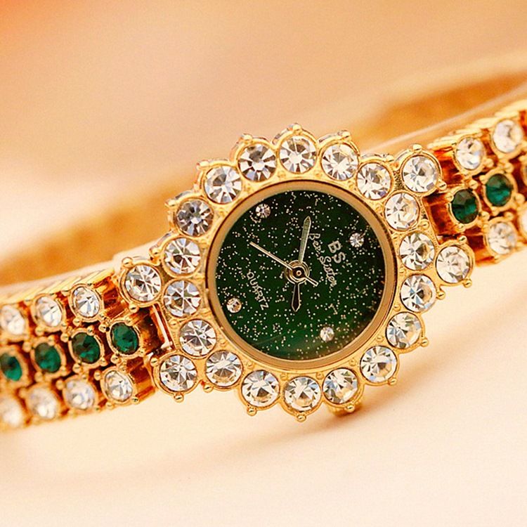 Relógio Feminino De Quartzo Redondo De Strass