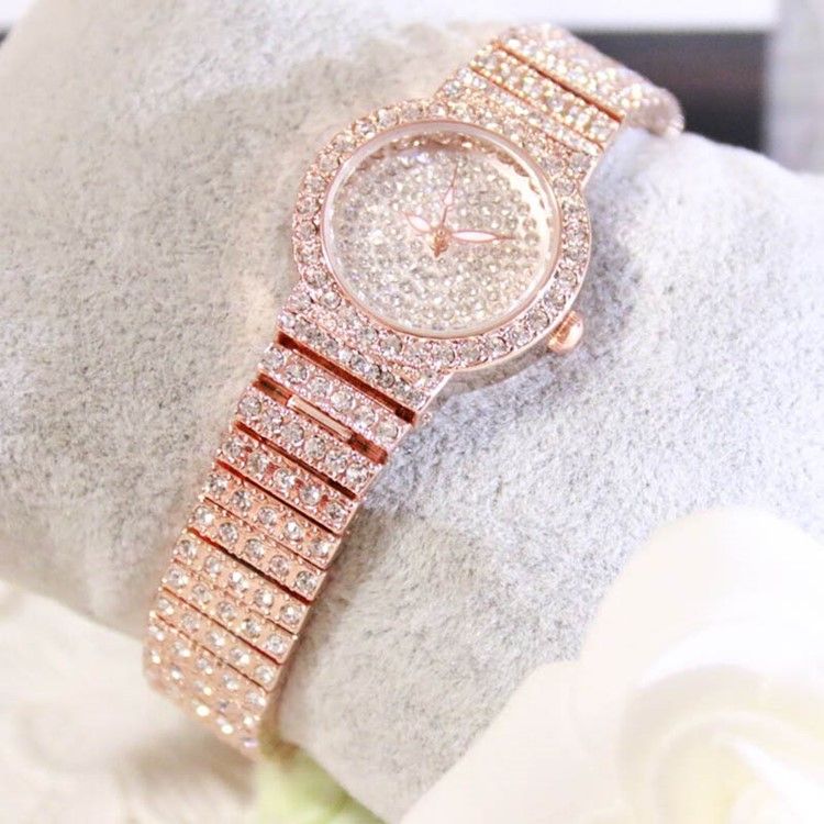 Relógio Feminino Resistente À Água Diamante Completo