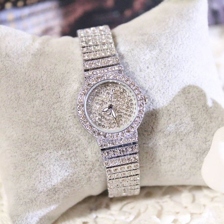 Relógio Feminino Resistente À Água Diamante Completo
