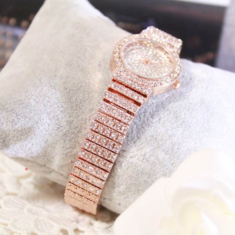 Relógio Feminino Resistente À Água Diamante Completo