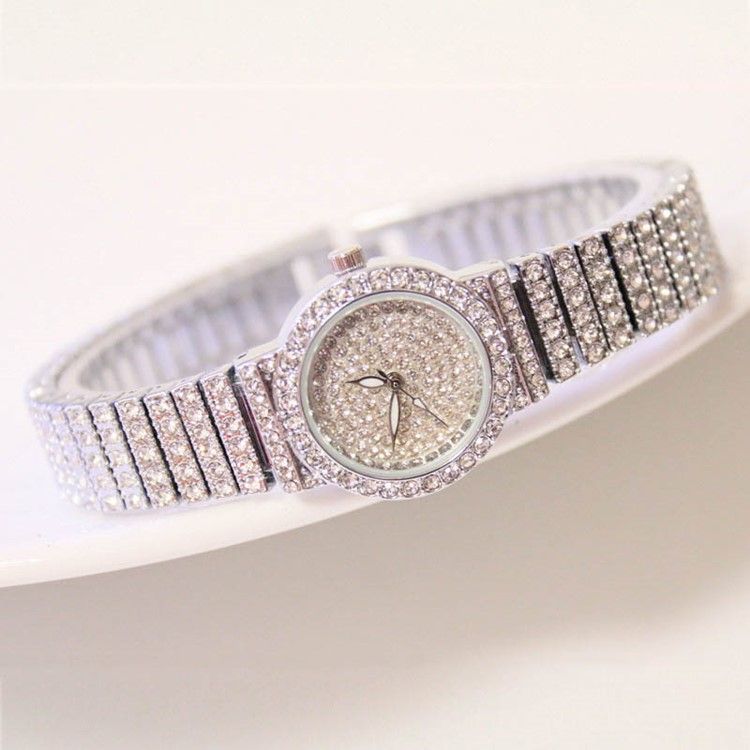 Relógio Feminino Resistente À Água Diamante Completo