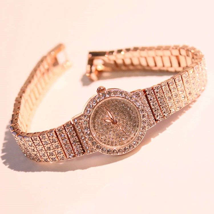 Relógio Feminino Resistente À Água Diamante Completo