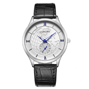 Relógio Masculino Clássico Jyy Com Pulseira De Couro Impermeável