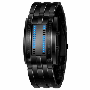 Relógio Masculino De Led Binário Wolfram Steel