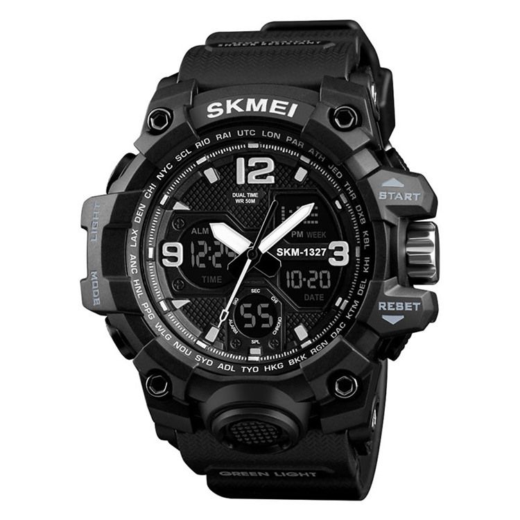 Relógio Masculino Multifuncional Multifuncional Multicolor E Movimento Duplo Masculino
