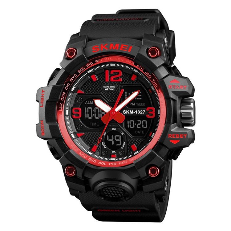 Relógio Masculino Multifuncional Multifuncional Multicolor E Movimento Duplo Masculino