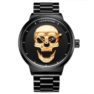 Relógio À Prova D'água Para Homens Skull Smile