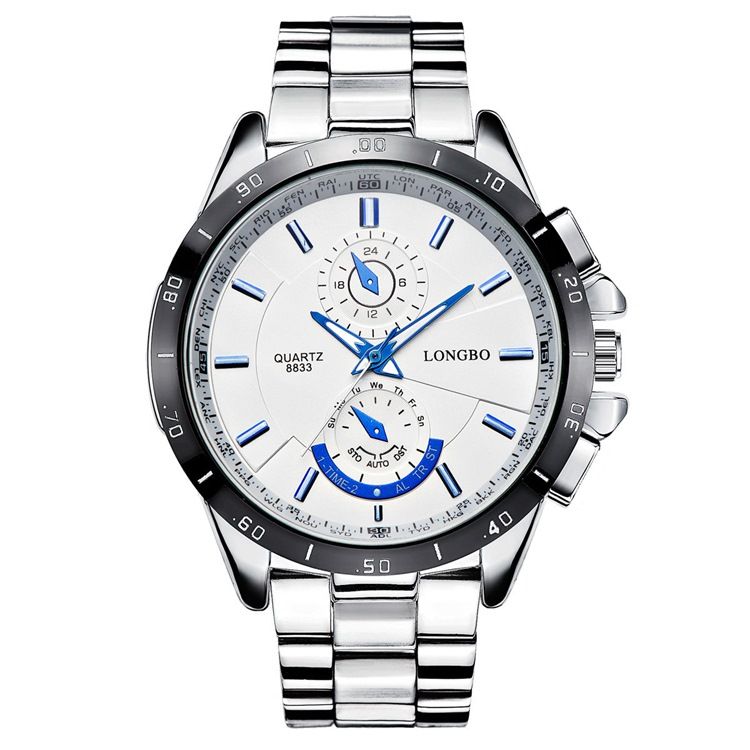 Relógio De Quartzo Com Pulseira De Aço À Prova D'água Para Homens