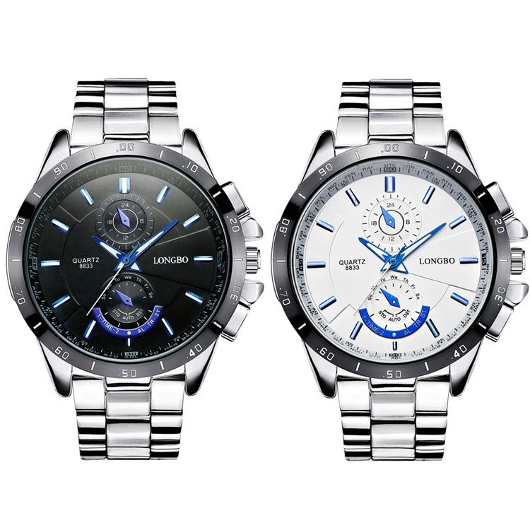 Relógio De Quartzo Com Pulseira De Aço À Prova D'água Para Homens
