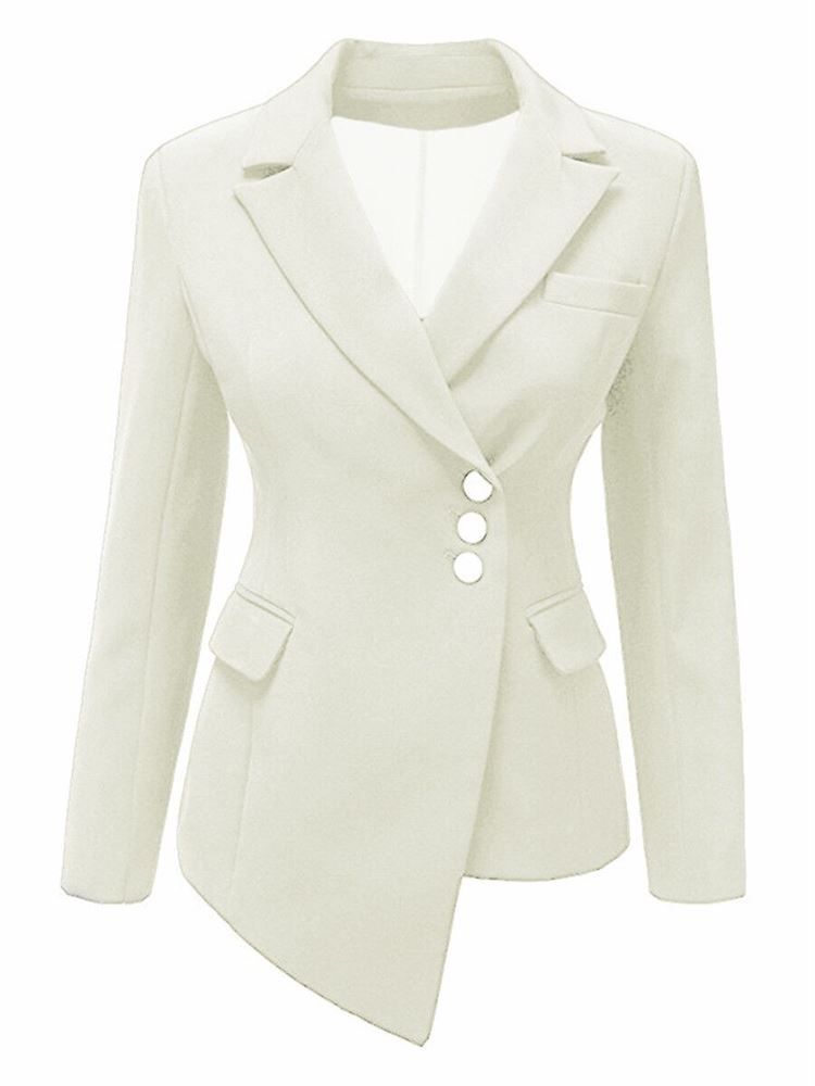 Blazer Assimétrico Feminino De Lapela Lisa