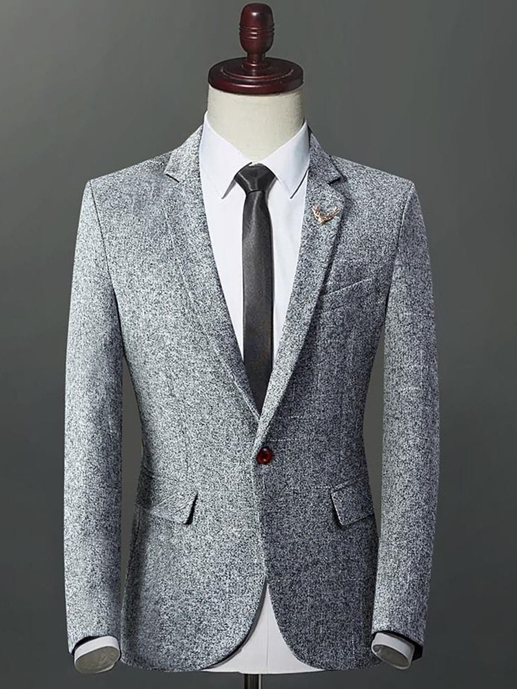Blazer Businese Casual De Gola Plana Justa Fina Xadrez