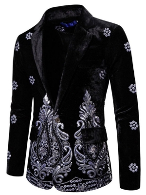 Blazer Casual Masculino Bordado Fino Para Lazer