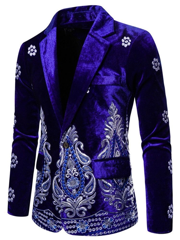 Blazer Casual Masculino Bordado Fino Para Lazer