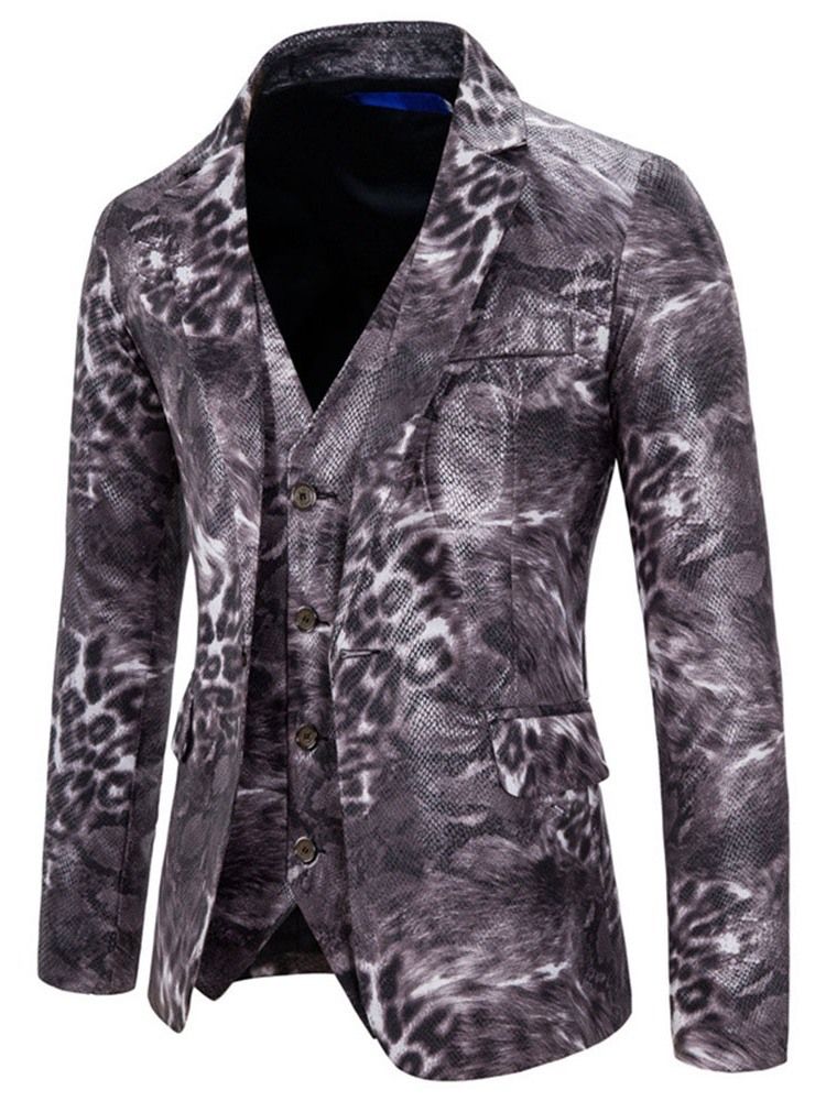 Blazer Casual Masculino Reto De Bloco De Cores