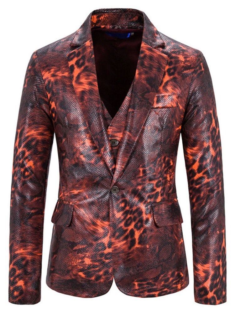 Blazer Casual Masculino Reto De Bloco De Cores