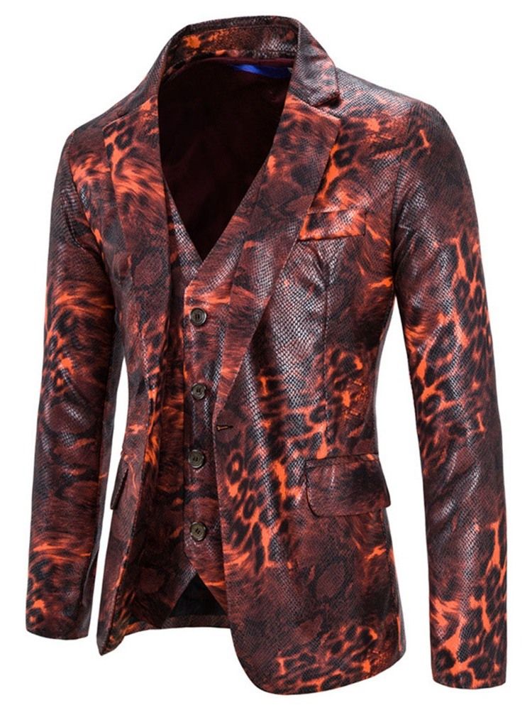 Blazer Casual Masculino Reto De Bloco De Cores