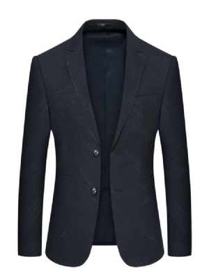 Blazer Casual Masculino Simples De Peito Com Lapela Entalhada