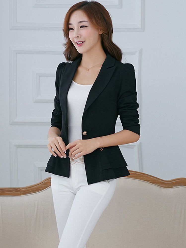 Blazer Falbala Feminino Sweet One Button