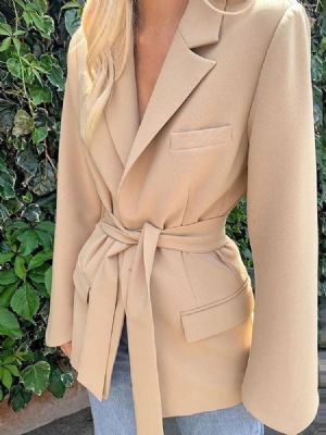 Blazer Feminino Casual De Renda Longa Manga Comprida Outono Regular Casual