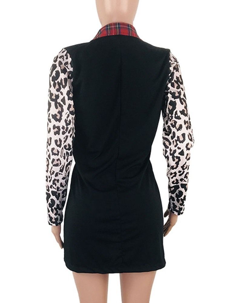 Blazer Feminino De Cor Bloco De Um Botão Manga Comprida De Comprimento Médio Regular Casual Blazer