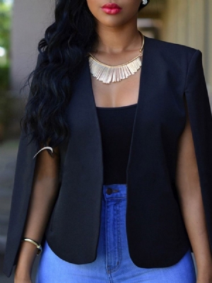 Blazer Feminino Liso De Manga Comprida Outono Fashion