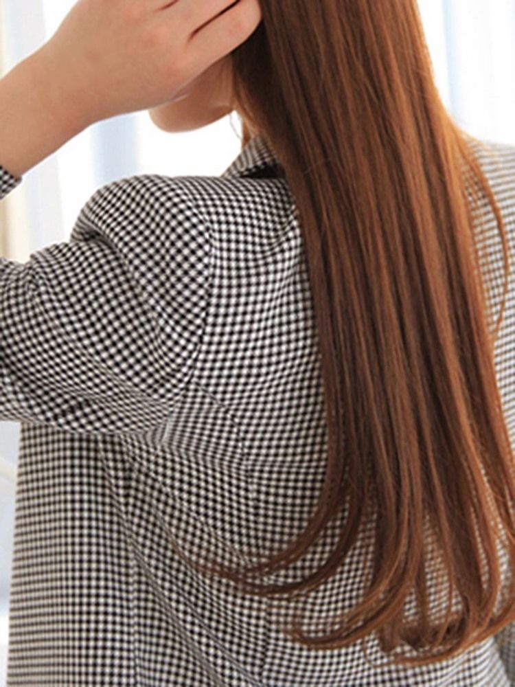 Blazer Houndstooth Feminino Blazer Feminino Slim Houndstooth One Button