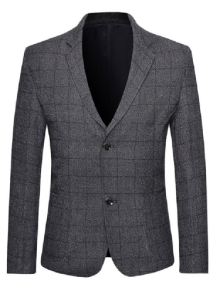 Blazer De Lapela Masculino Magro Com Recorte Único