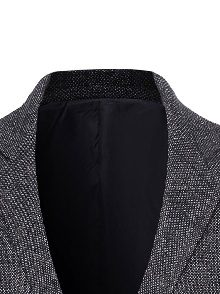 Blazer De Lapela Masculino Magro Com Recorte Único