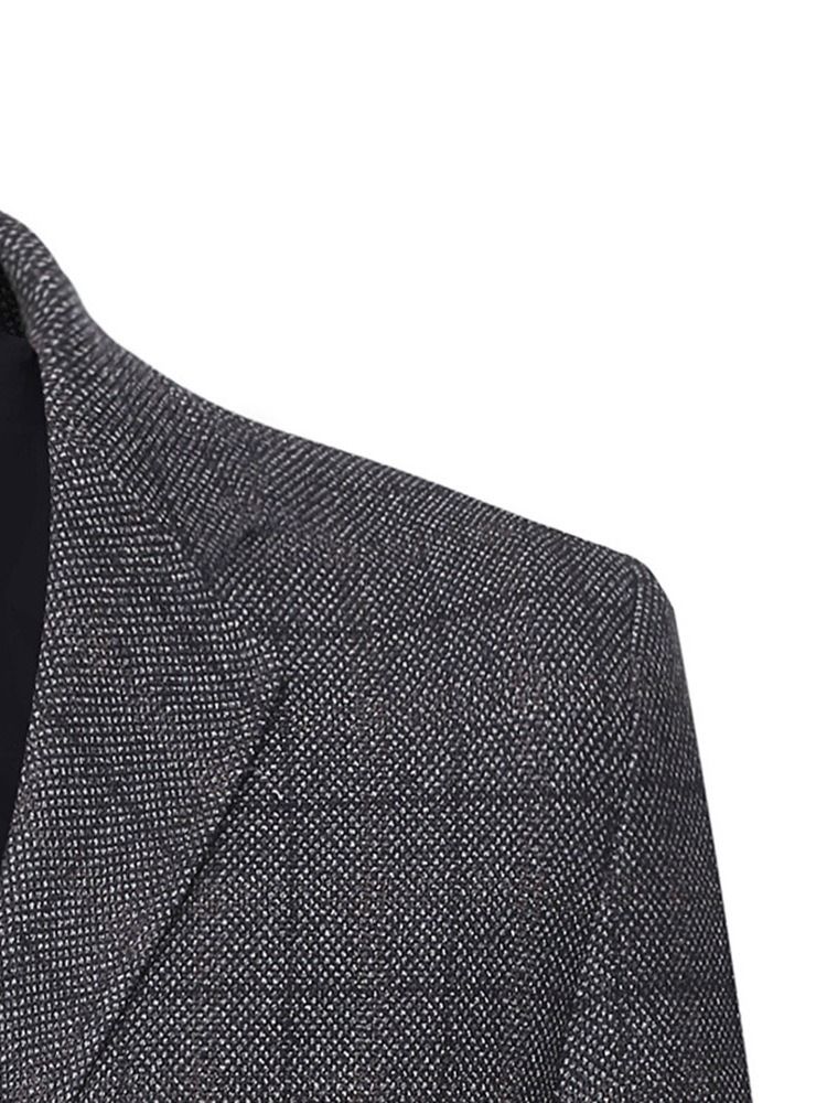 Blazer De Lapela Masculino Magro Com Recorte Único