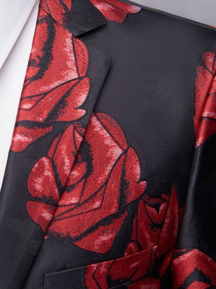 Blazer De Lazer Masculino Com Estampa Floral Slim
