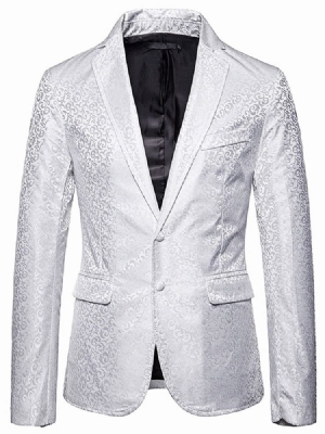 Blazer De Lazer Masculino Com Estampa Solta De Peito Único