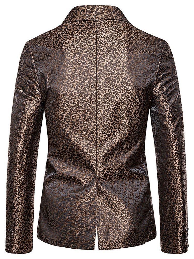 Blazer De Lazer Masculino Com Estampa Solta De Peito Único