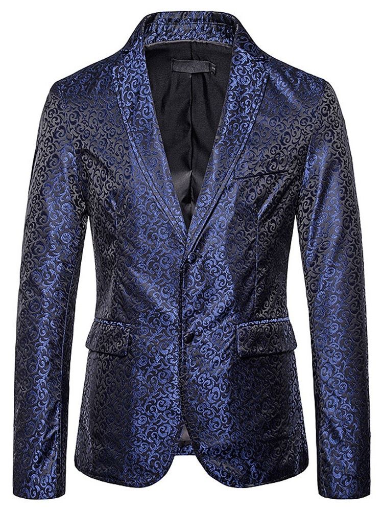 Blazer De Lazer Masculino Com Estampa Solta De Peito Único