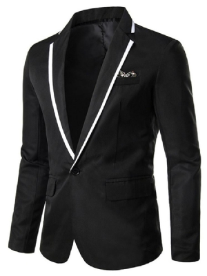 Blazer De Lazer Masculino Com Lapela Entalhada