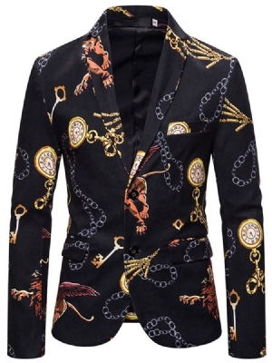 Blazer De Lazer Masculino De Lapela Única Com Peito Fino