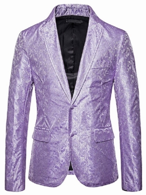 Blazer De Lazer Masculino Slim Casual Com Lapela Entalhada